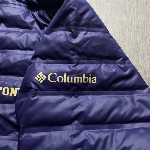 Washington Huskies Columbia Quilted Duck Down Puffer Jacket Men's Sz XL College - Picture 4 of 13